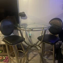 High Top Glass Table