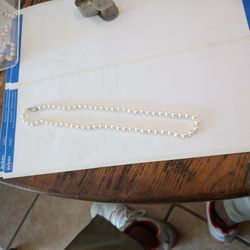 6mm 16in 14k Creamy White Gold Lock South See Cultured Peal Necklace 