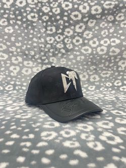 Black Monogram Baseball Cap with Crystal Logo