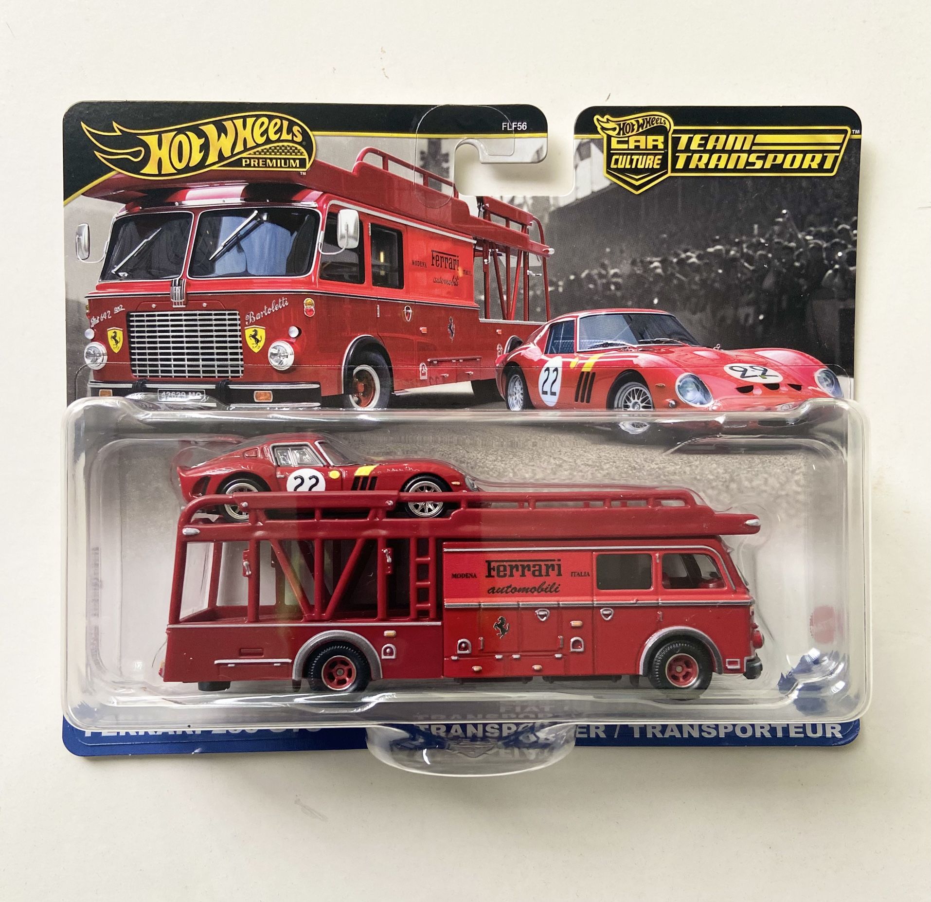 2025 Hot Wheels Premium Car Culture Team Transport Ferrari 250 GTO Fiat 642 RN2 Bartoletti Transporter