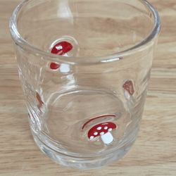 Cynthia Rowley Hand Blown Mushroom Glass Cocktail Tumbler 