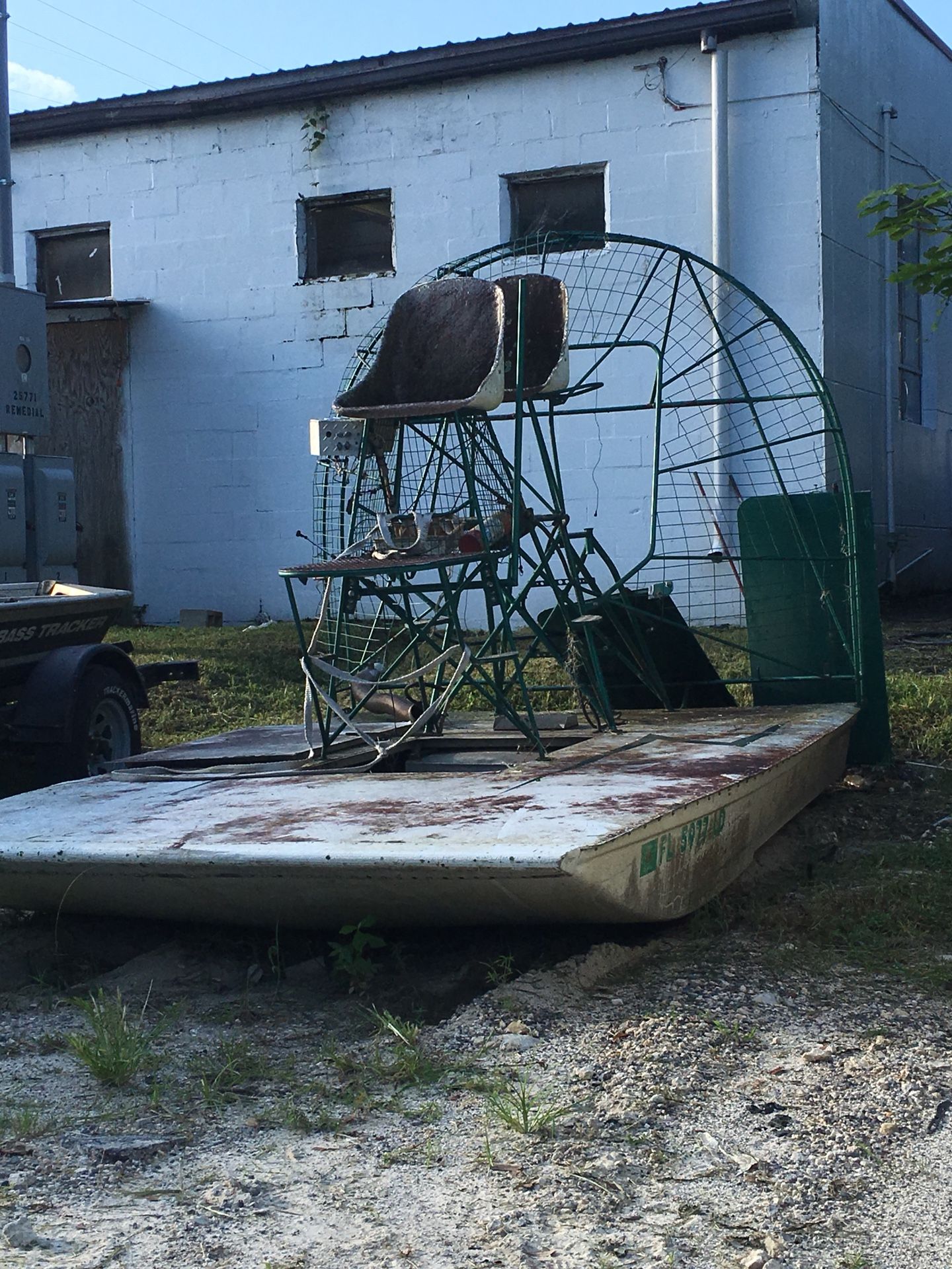 12ft x 7ft step hull sled air boat