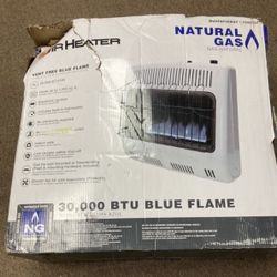 30,000 BTU Vent Free Blue Flame Natural Gas Heater !