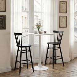 Tyce Black Barstool (Set of 2)