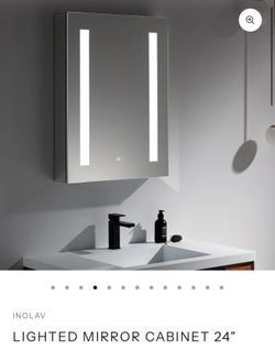 Lighted Mirror Cabinet 24"