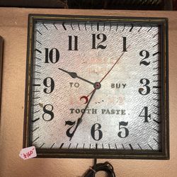 Vintage Iodent Toothpaste Clock