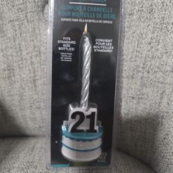 21st Beer BOTTLE CANDLE HOLDER