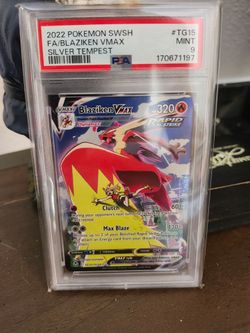 PSA 9 Blaziken VMAX Full Art TG15 Silver Tempest