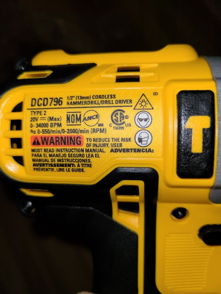 Brand New Dewalt 20v. XR 1/2" Hammer Drill Tool Only