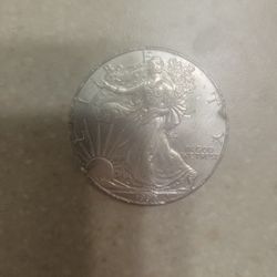 1998 American Silver Eagle.  Damaged.  Selling At Spot 