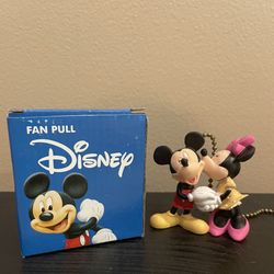 NEW Vintage Disney Store Mickey Mouse & Minnie kissing Ceiling Fan Pull 