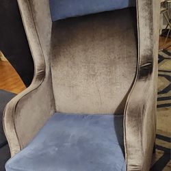 Pair Of Beautiful Blue & Gray Chairs
