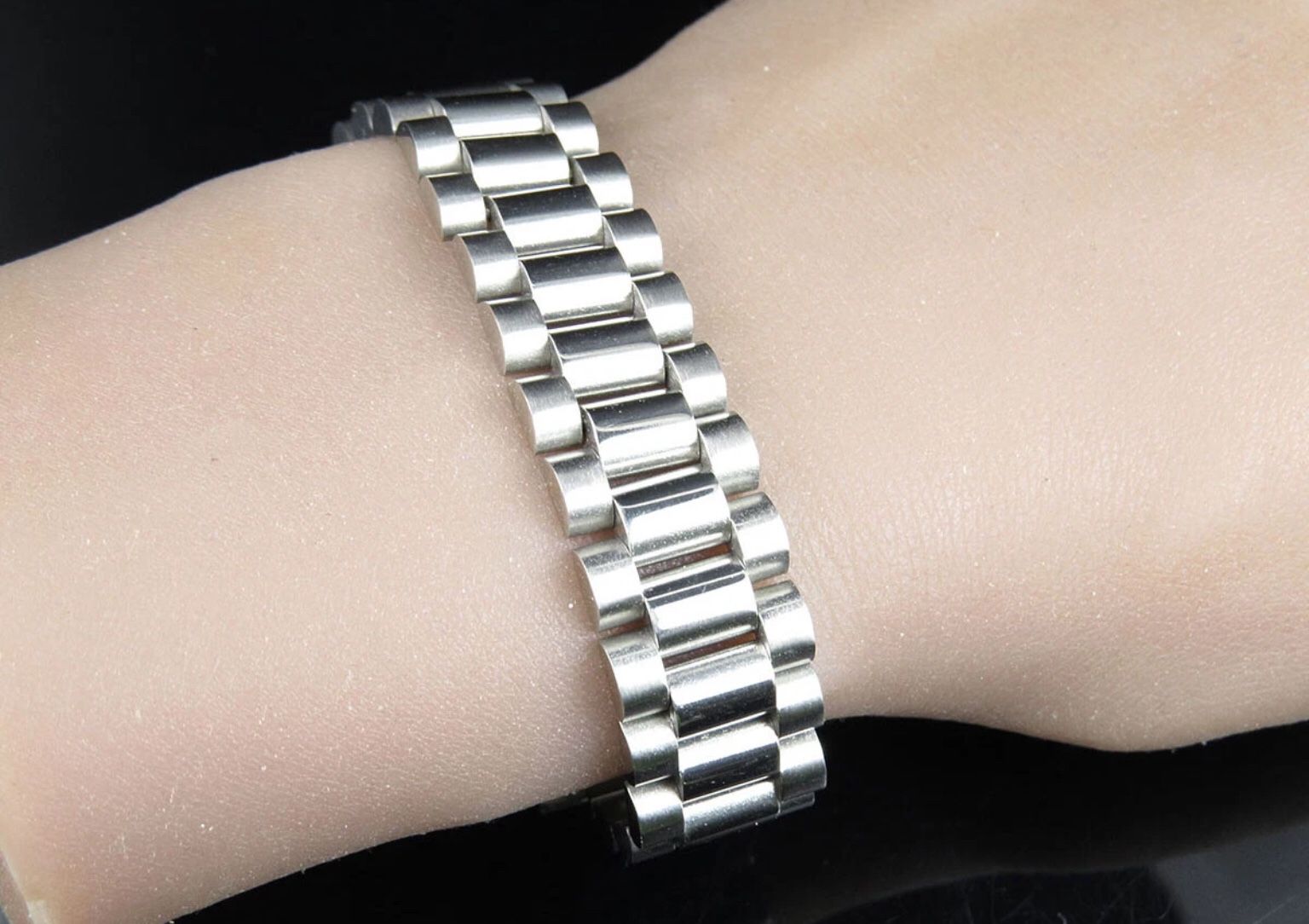 Stainless Steel Presidential Solid Design Bracelet Best Offer - Free Shipping