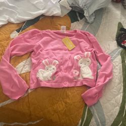 Girls Pink Sweater Size 8