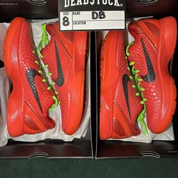 (2) Nike Kobe 6 Protro Reverse Grinch Size 8M