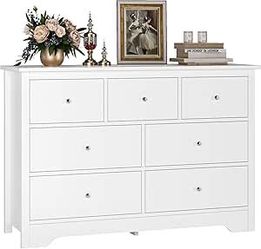 White 7 drawer dresser, new