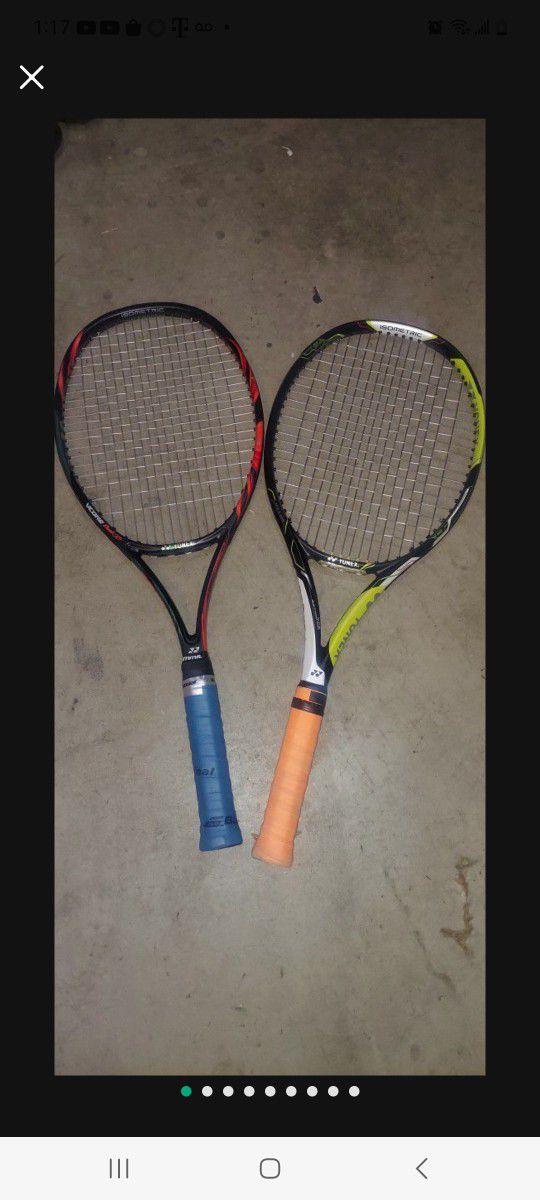 2 Yonex Eznoe Tennis Racket  Like New 