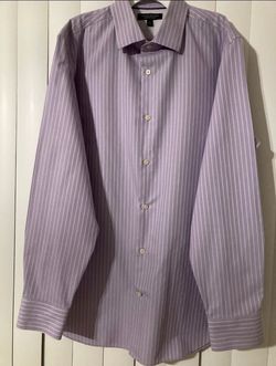Banana Republic Men’s Lavender Purple Dress Shirt Size Large Non Iron Slim Fit