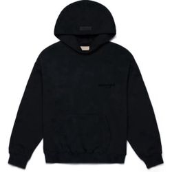 Essentials Fear Of God Stretch Limo Black Hoodie XS S M L XL