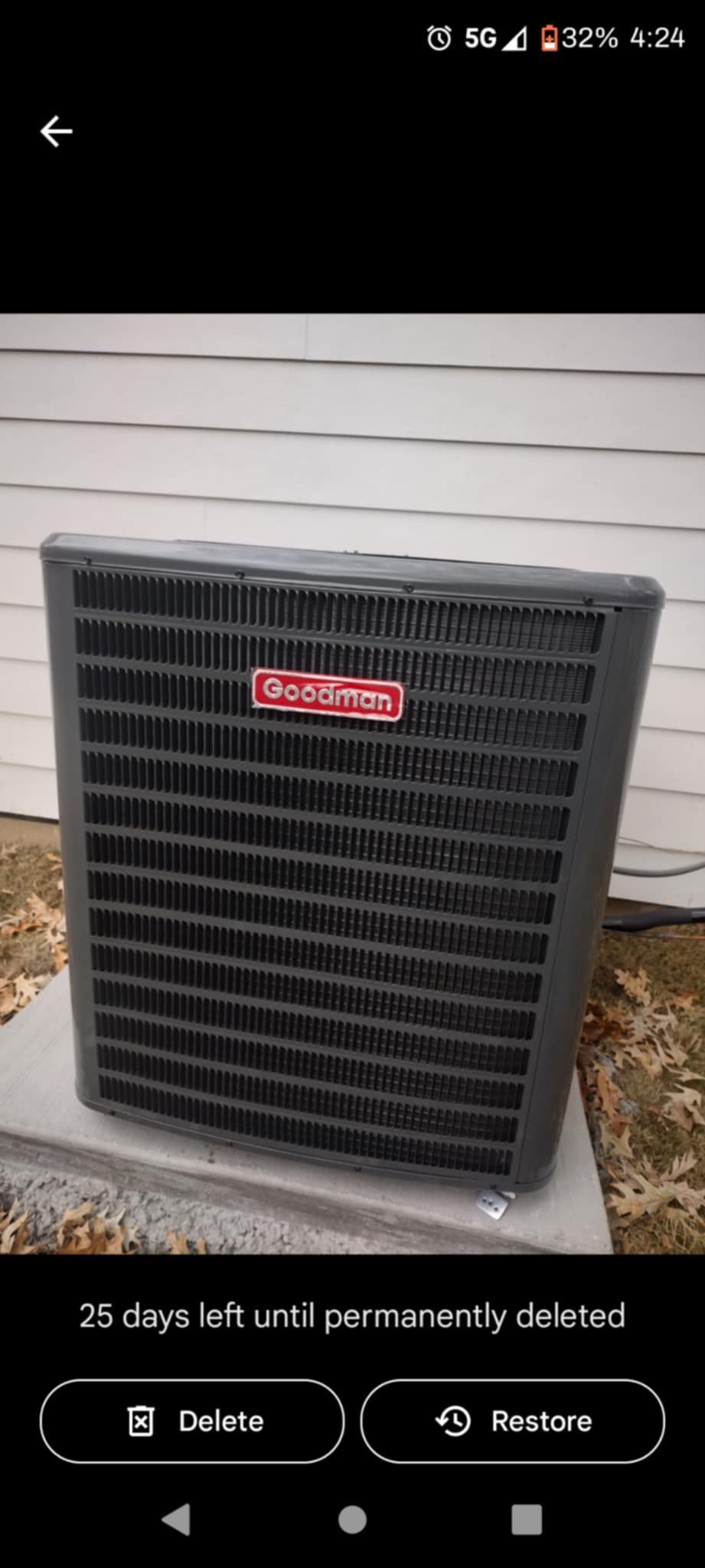 4 Ton Goodman Setup Gas