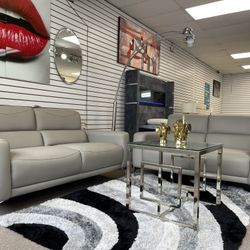Grey Sofa And Loveseat Set