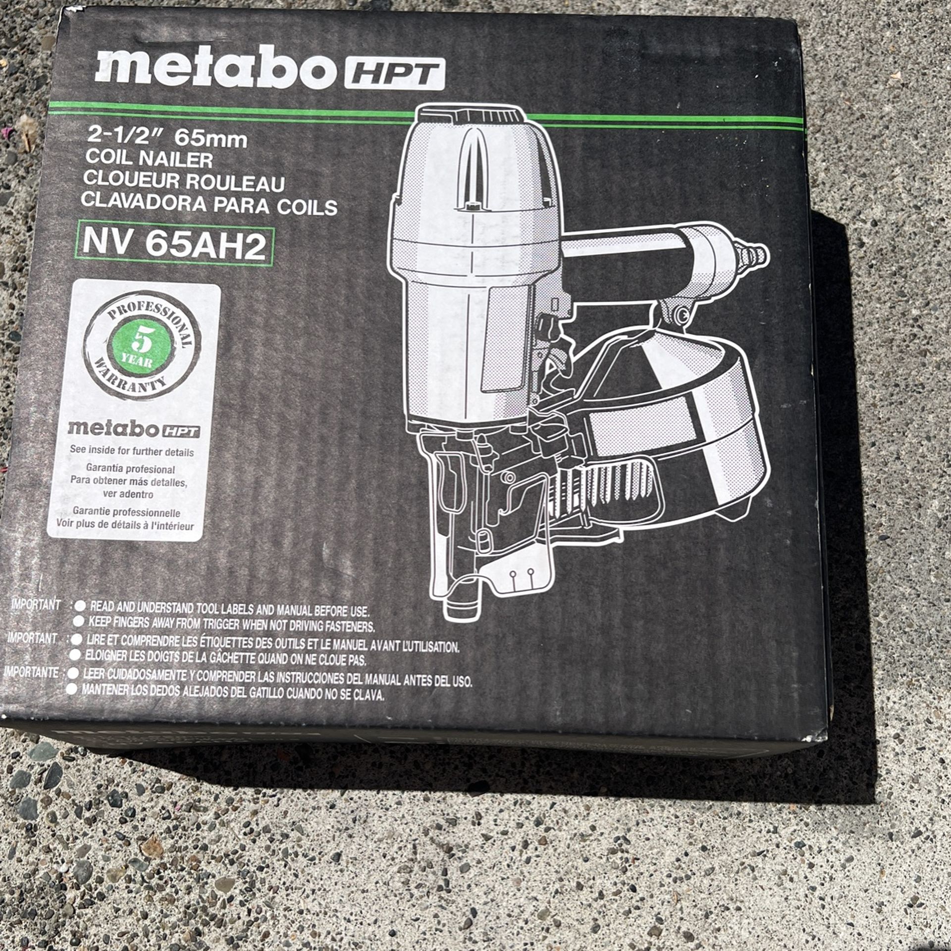 Metabo Coil Nailer 2. 1/2 Siding Gun for Sale in Seatac, WA OfferUp