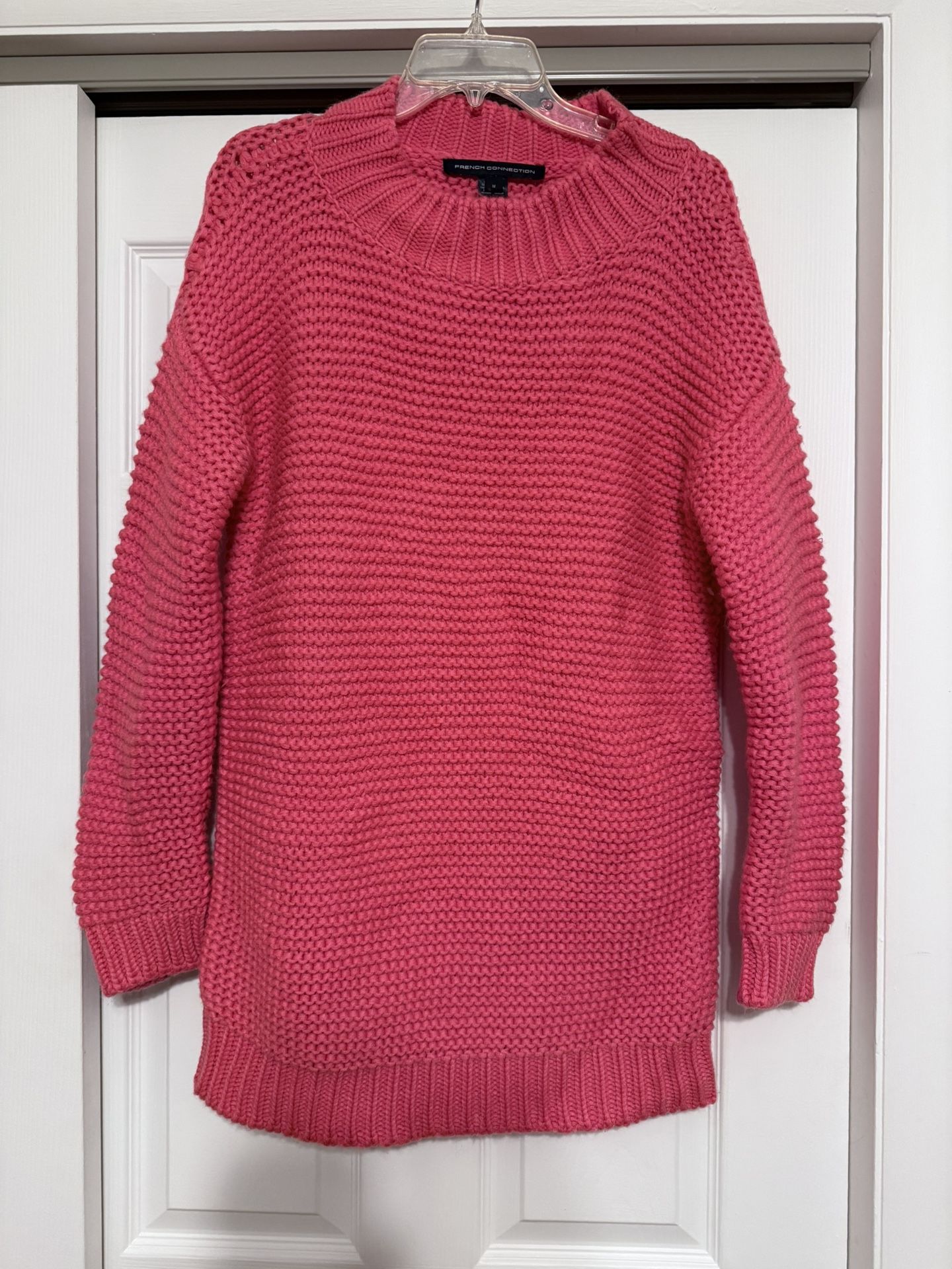 French Connection Coral Chunky Knit Sweater - Size Medium