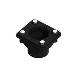 Cast Iron Square Flange Drain 2" throat, 2" outlet