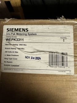 Siemens 300Amp 3-Meter Panel WEPK3311