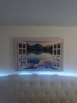 Cool window canvas Of Lake And Mountains