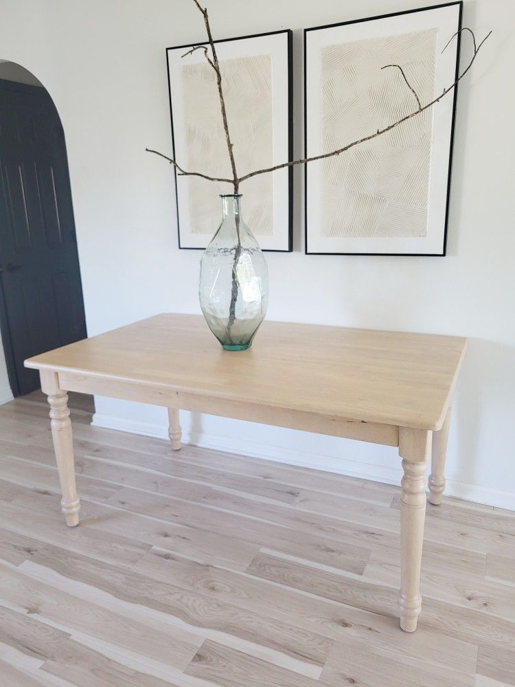 Solid Light Wood Dining Table