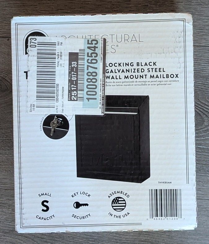 Black Wall Mounted Mailbox
