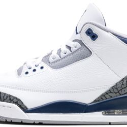 Nike Air Jordan 3 Retro White, Midnight Navy Size 14