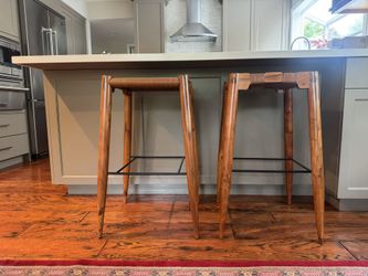 2 CB2 Nahla Saddle Leather Counter Stool 24" (the price is for each)