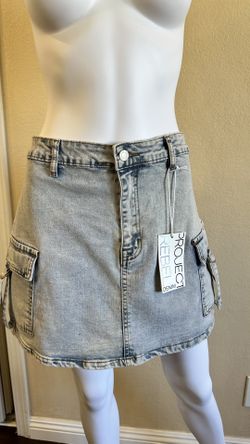 Project Rebel Denim Skirt XL – New Stylish Jean Skirt