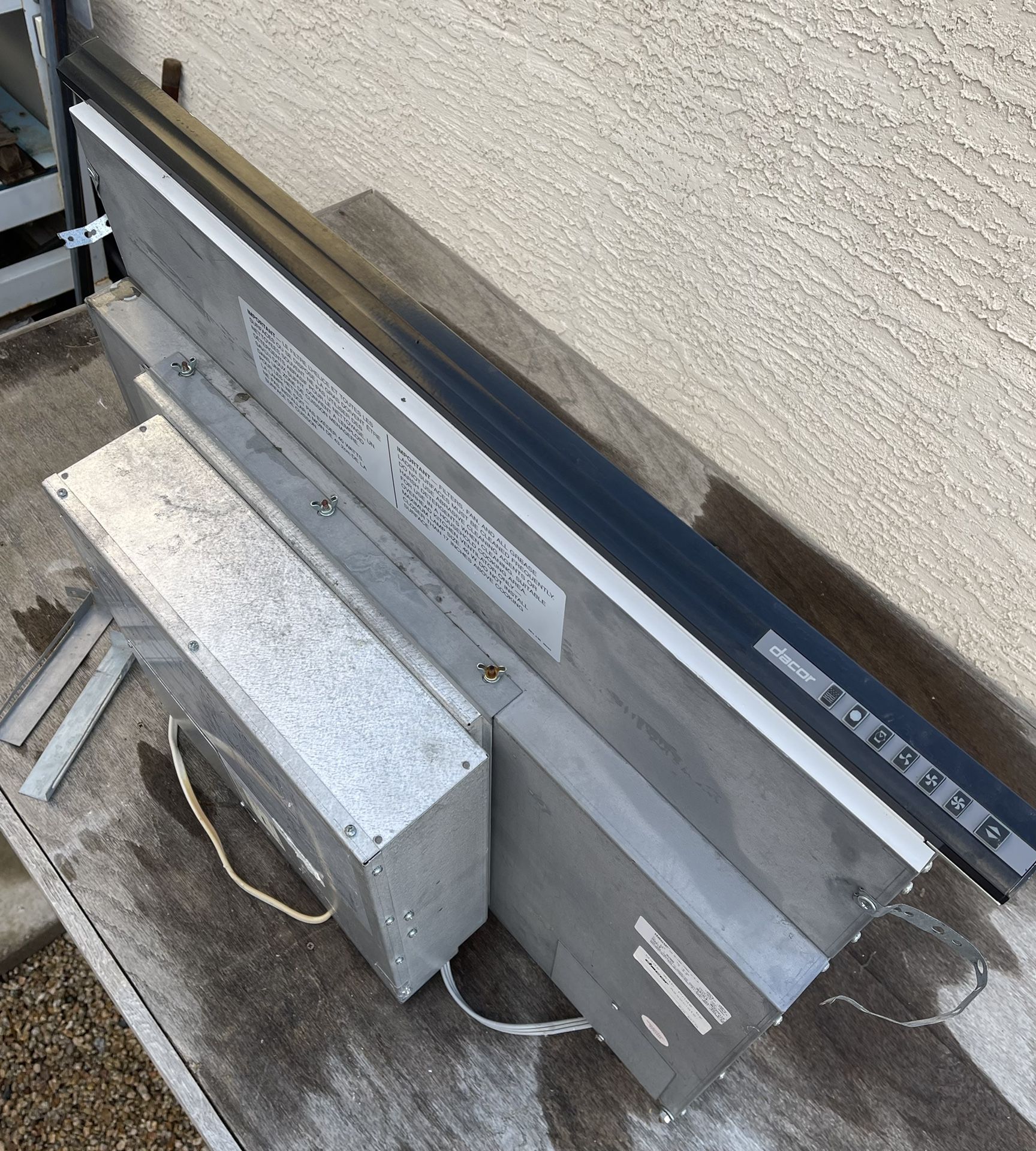 DACOR 36” Downdraft Hood Kitchen Range Raised Vent & Blower.