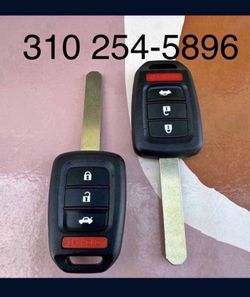 Honda Civic Accord Pilot CRV Fit Keys Llaves Y Controles Corte Incluido 