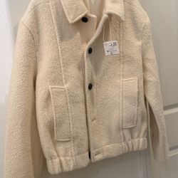 NEW Zara Wool Cream Jacket