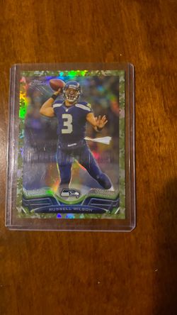 Russell Wilson Tops Chrome Camo Numbered card