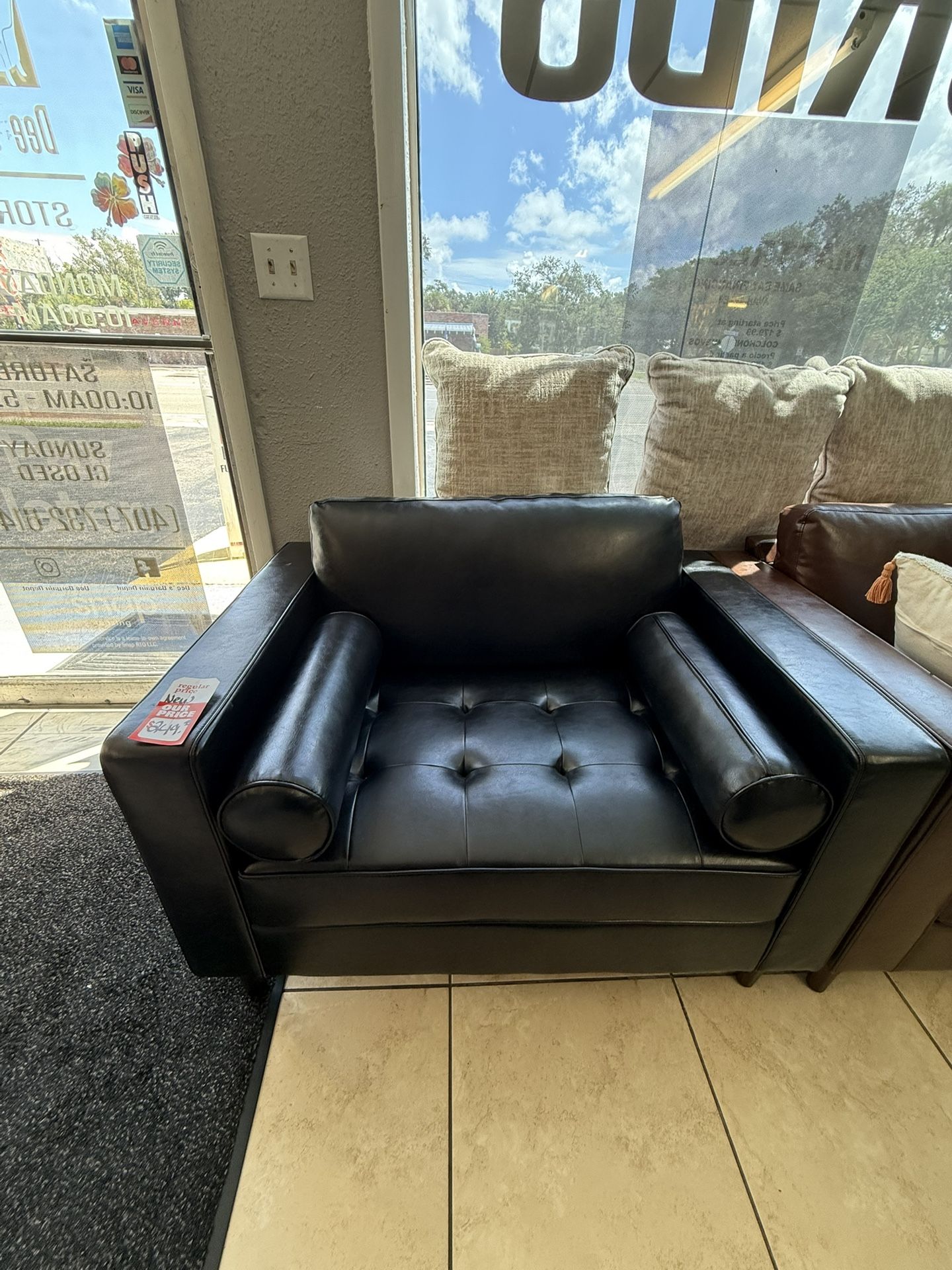 Brand New Black Oversized Accent Chair