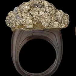 Natural Pyrite Ring