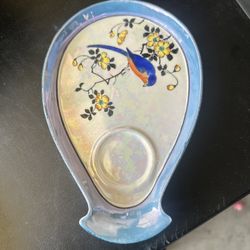 8 Seiei & Co Japanese Lusterware Porcelain Hand Painted biscuit plate 9”x6