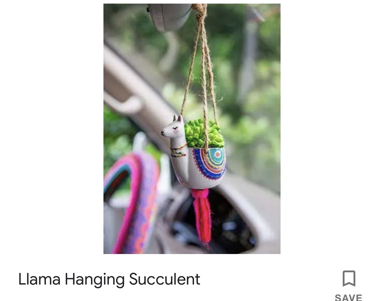 Hanging Llama Fake Plant 