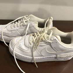 Nike Air Force 1 '07 white-on-white, women’s size 8