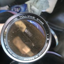 Toyo Optics Five Star 500mm f/8 preset telephoto lens.