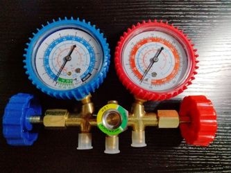HVAC Refrigeration Manifold Gauge Set with Hoses
