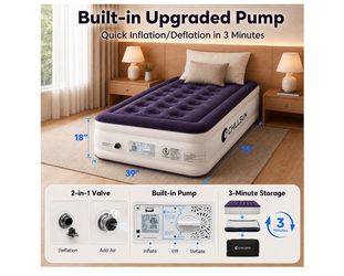 Twin Air Mattress with Built-in Pump