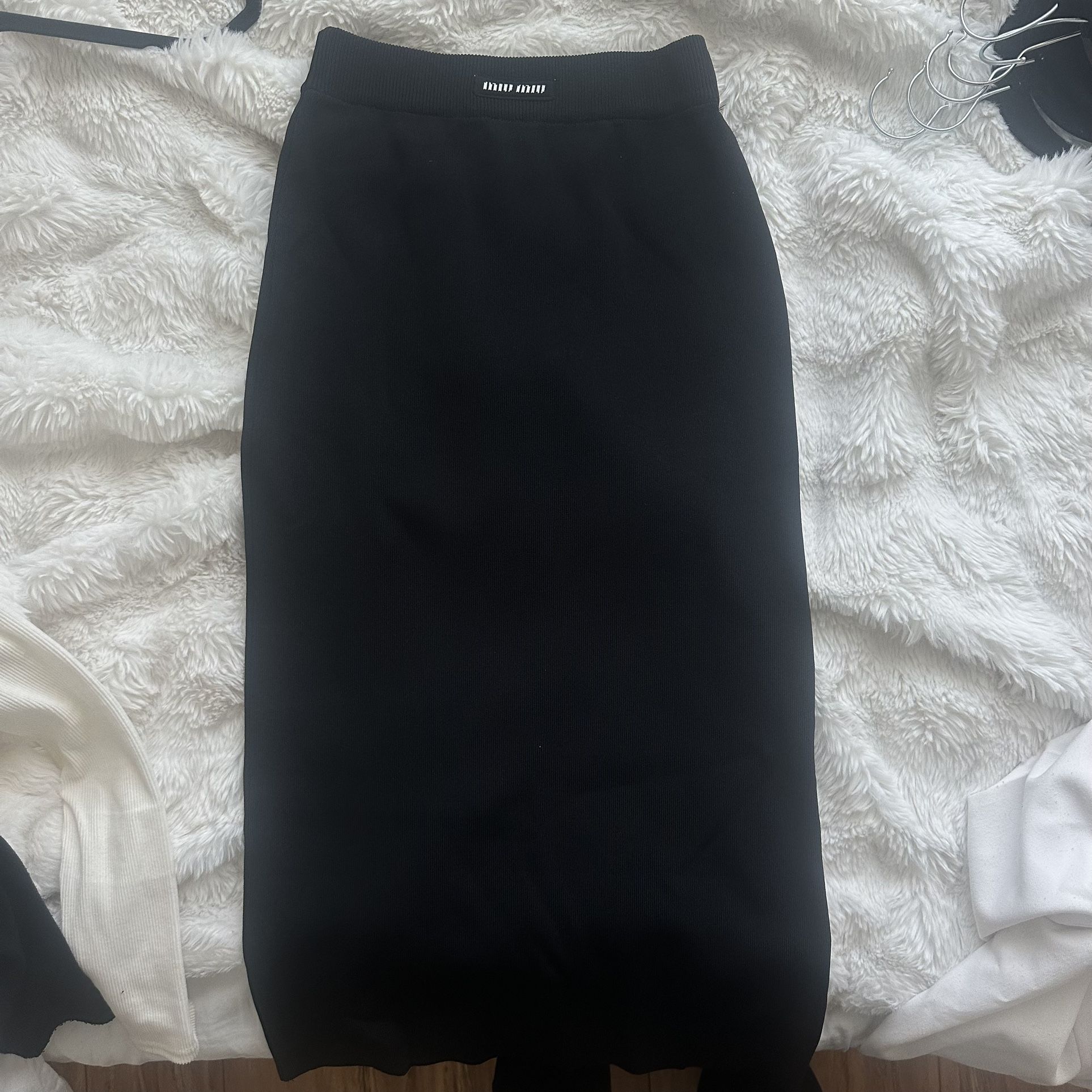 Miu miu black pencil skirt
