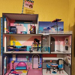 L.O.L Surprise! OMG Real Wood House Doll Playset for Kids. Built and never used.