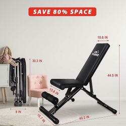 New FLYBIRD FOLDING WEIGHT BENCH